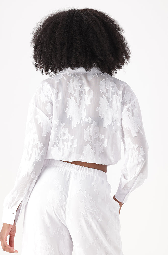 LYNEL TEXTURED SHIRT WITH TIE HEM