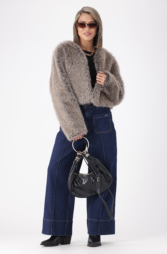 IZZY SHORT FAUX FUR JACKET