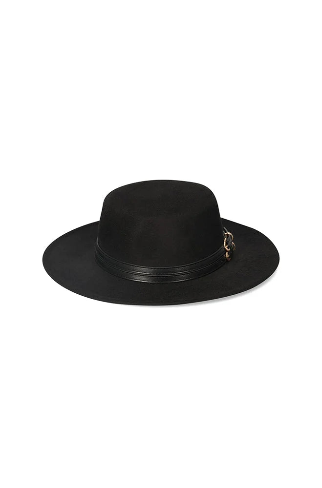 Accessories | Hailey Boater Felt Hat _ 153245 Black