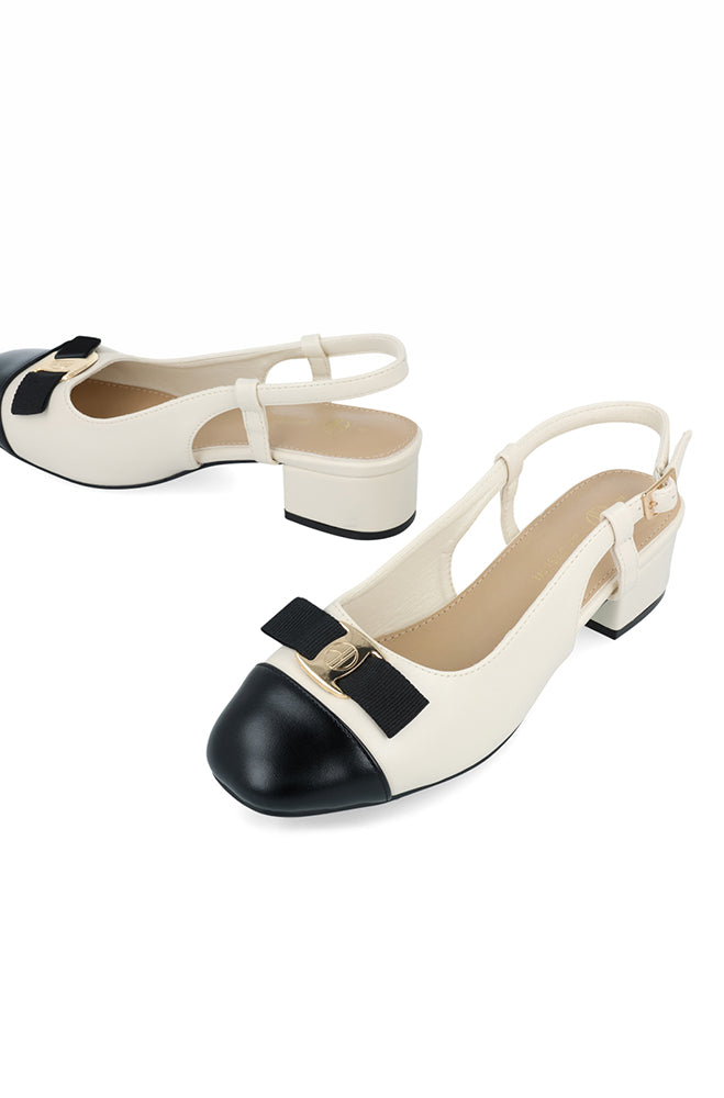 Mirisa 2-tone heel with bow detail