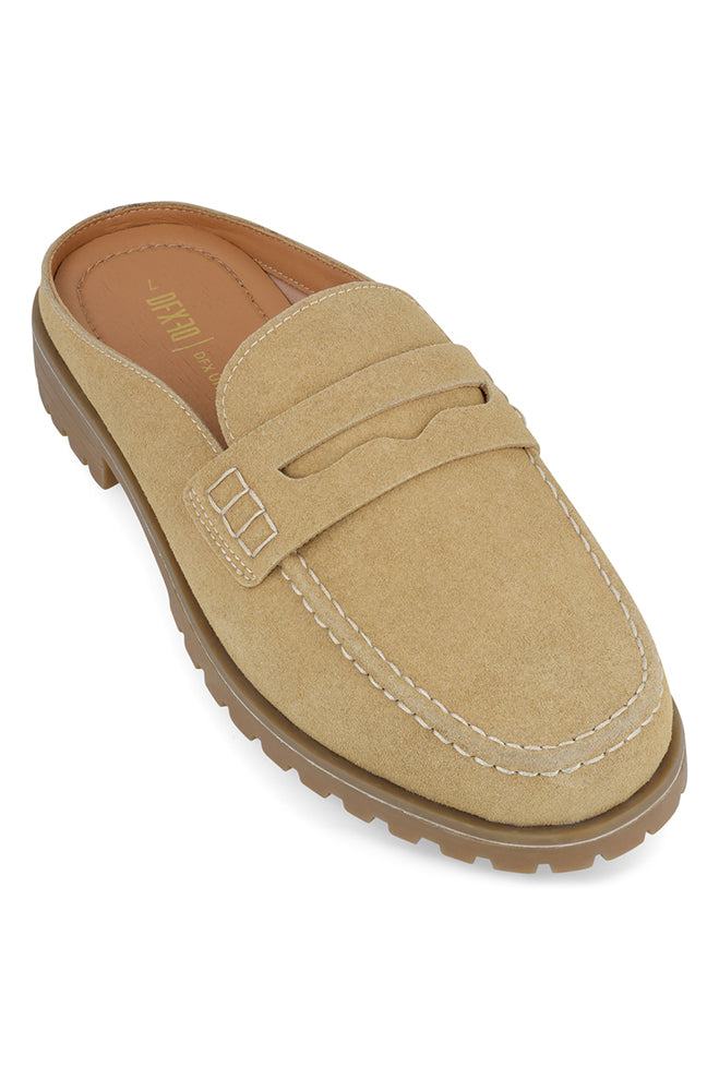 Steve Saddle strap loafer mule