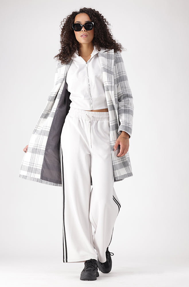 LISA CHECK MELTON COAT