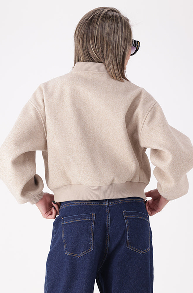 MYRA MELTON BOMBER JACKET
