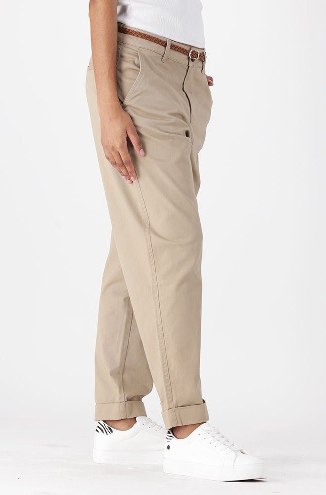 CORA BELTED CHINO_ 162067 _ Stone