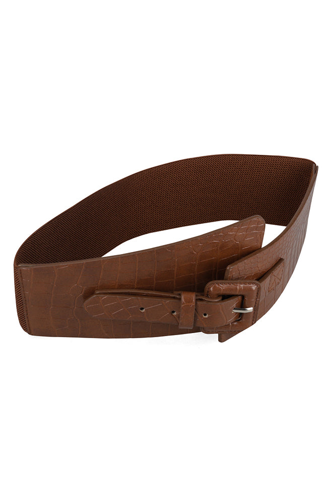 TINA PU CROC WAIST BELT