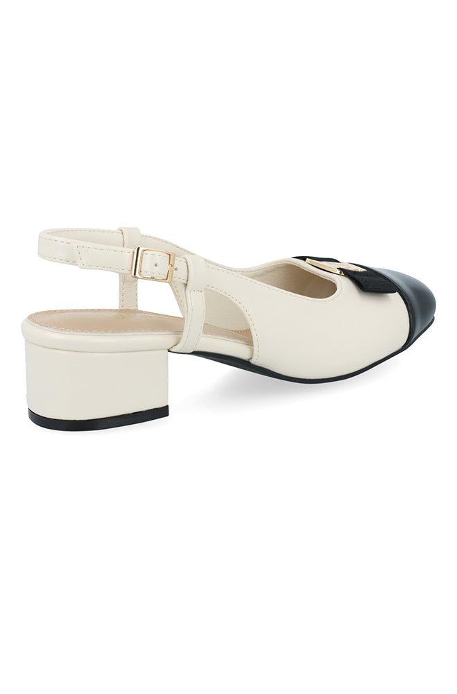 Mirisa 2-tone heel with bow detail