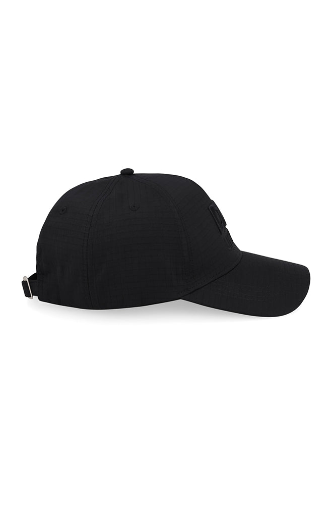 COLE EMBROIDERED PEAK-CAP - BLACK