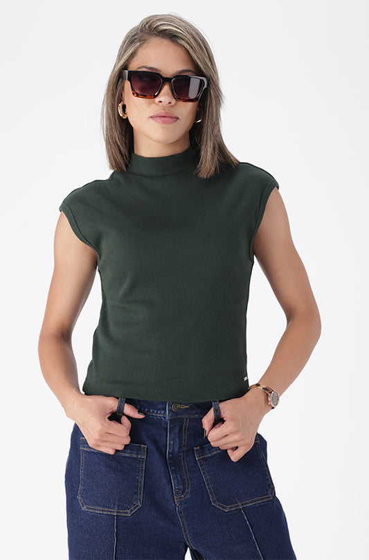 ALLY RIBBED TURTLE NECK