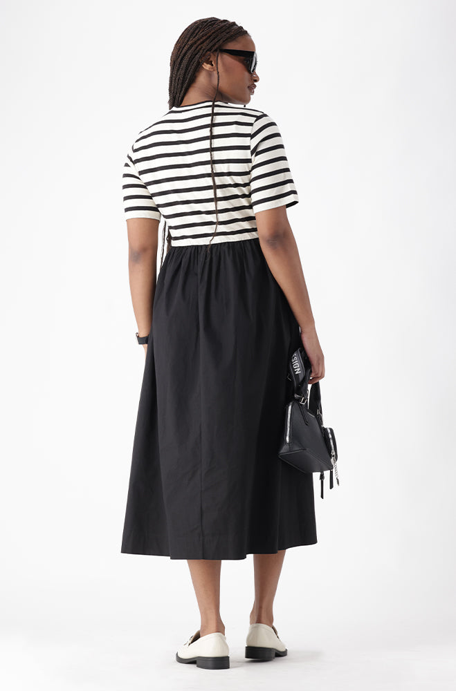 MASON STRIPE COMBO DRESS