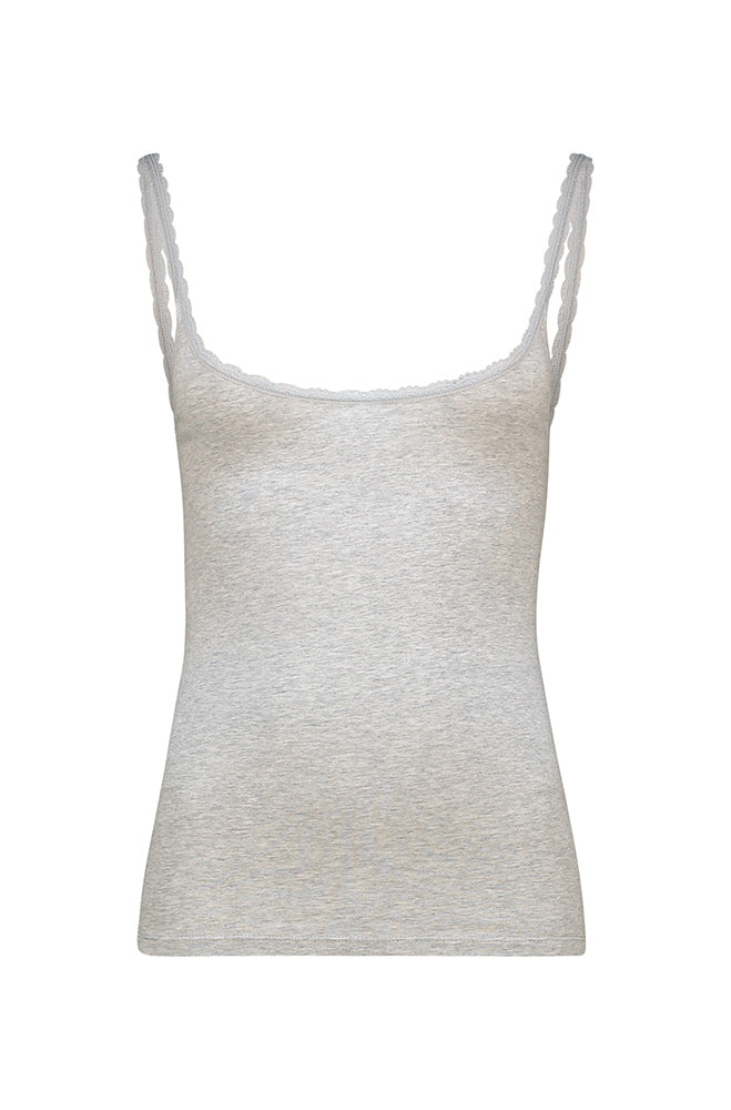 Karla Stretch Cotton Cami _ 168057 _ Grey Mel