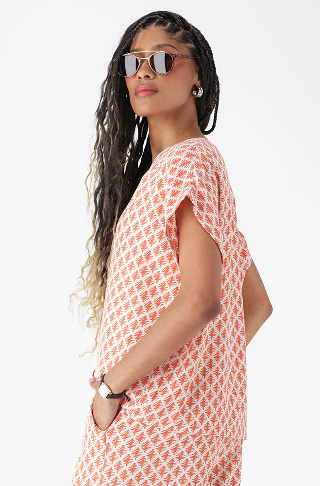 Ladies | Maria V- Neck Printed Top _ 161998 Multi Blouses