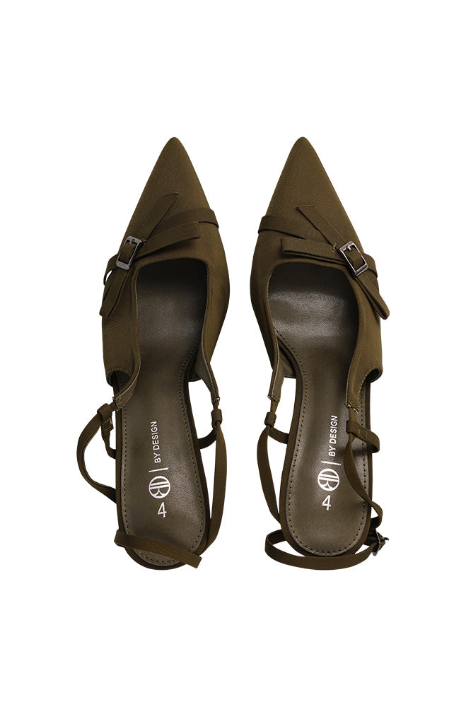 Xanthia textured slingback heel