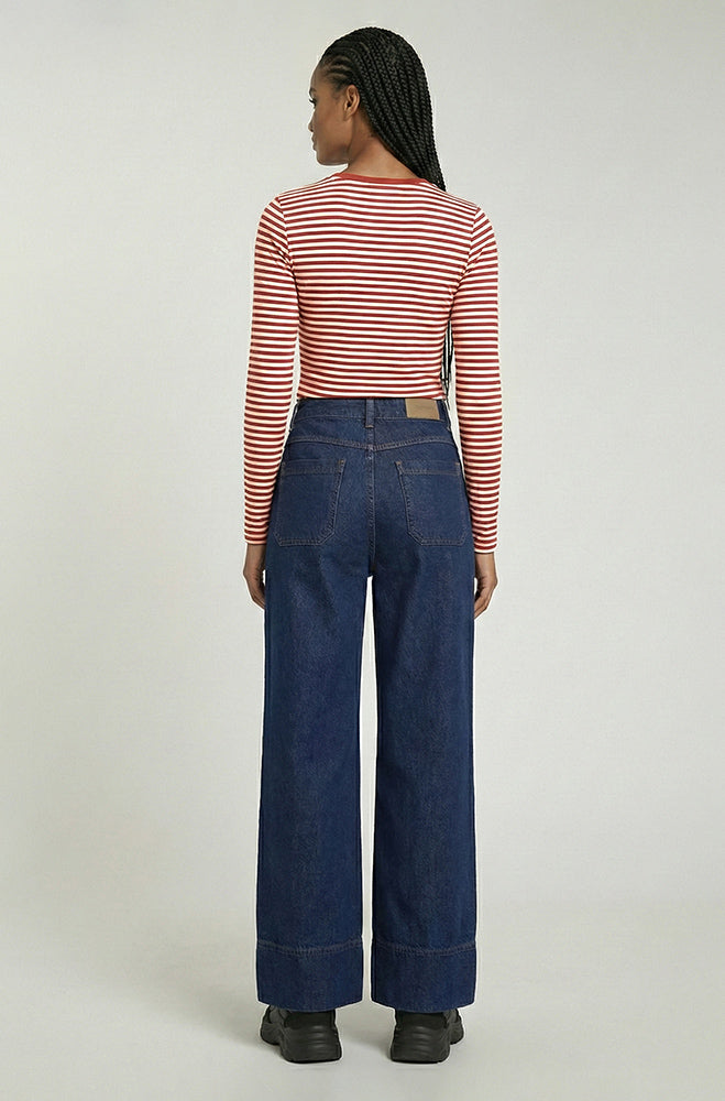 CLEO STRIPE CREW NECK TEE