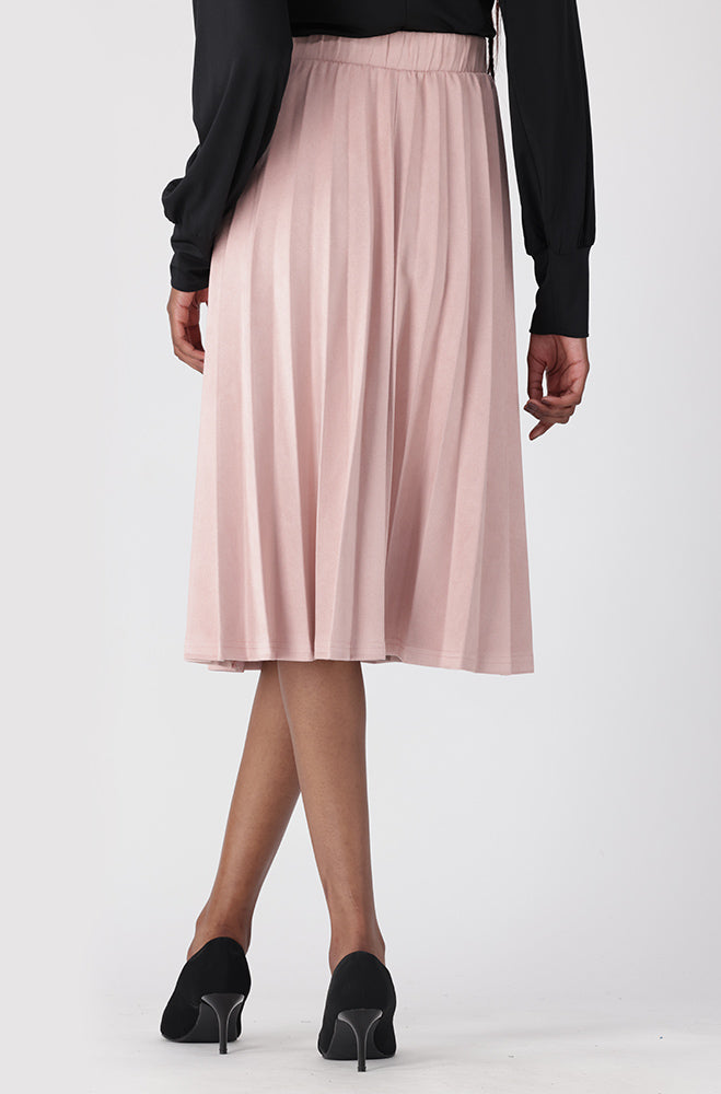 Dunns Clothing | Emilia Pleated Midi Skirt _ 157676 _ Pink | R170