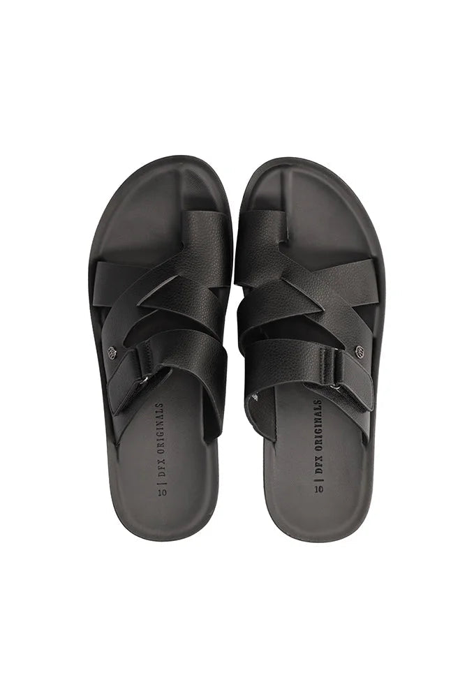 Footwear | Noah Faux Leather Sandal _ 149804 Black