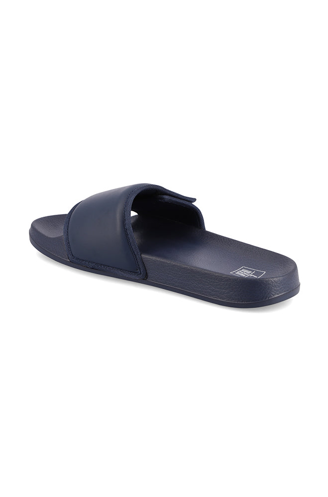 Footwear | Kendric Padded Velcro Slide _ 167650 Navy Sandals