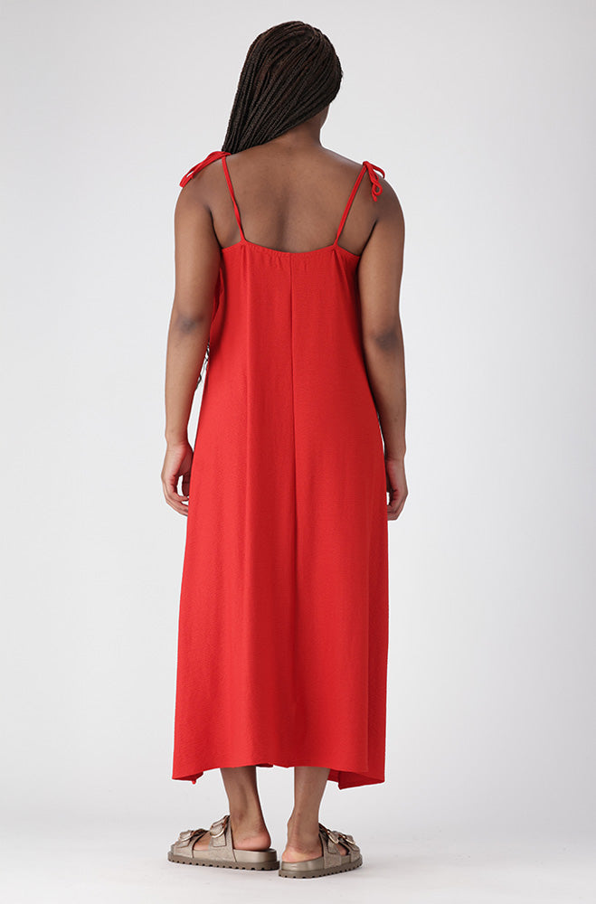 ULLA TEXTURED FRILL DRESS