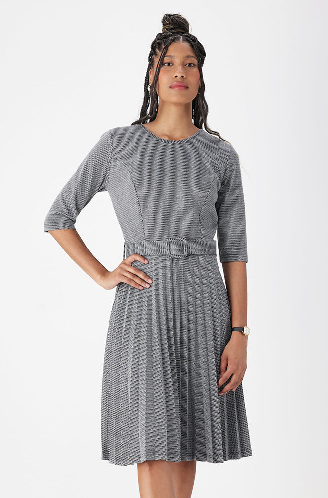 Ladies | Stefani Belted Pleated Dress _ 159546 Multi Dresses