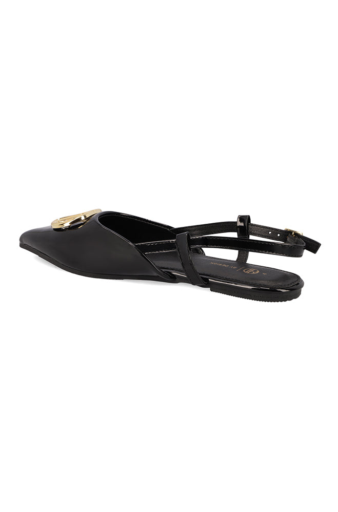 Footwear | Sara Branded Trim Slingback Pump Flats
