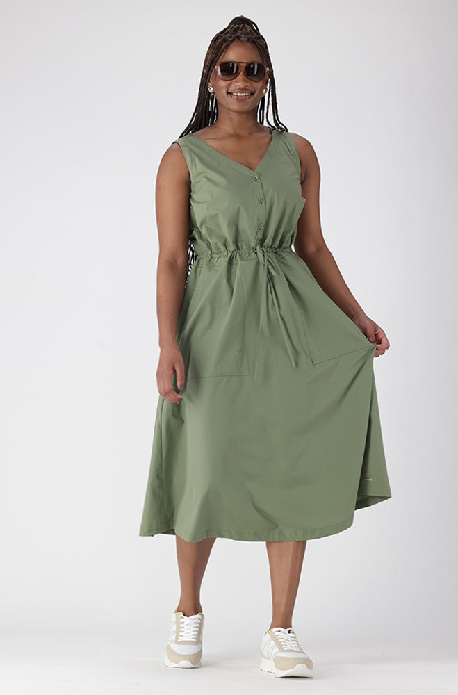 JUNIA SLEEVELESS POPLIN DRESS