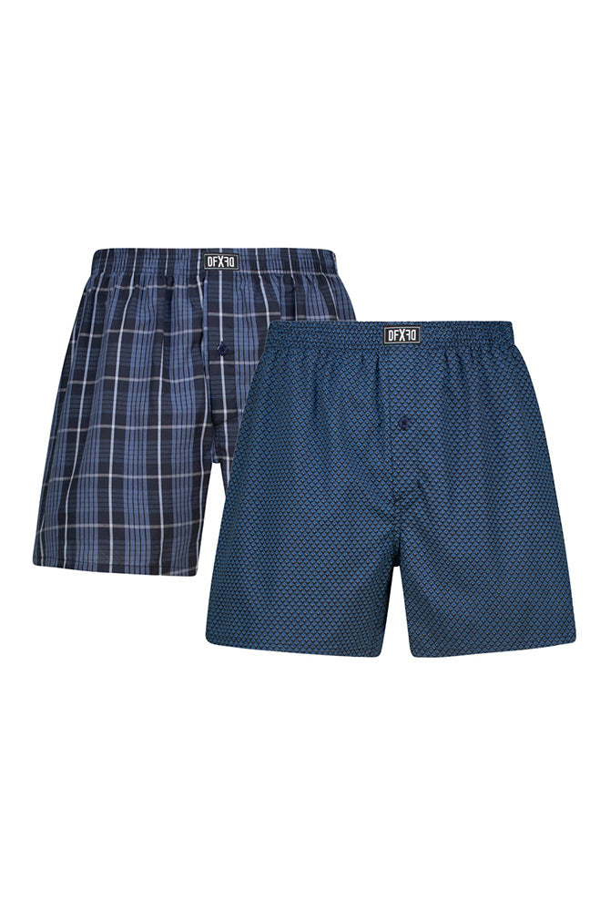 Underwear | Mathew Woven Boxers 2pk _ 157292 Blue Men’s Underwear