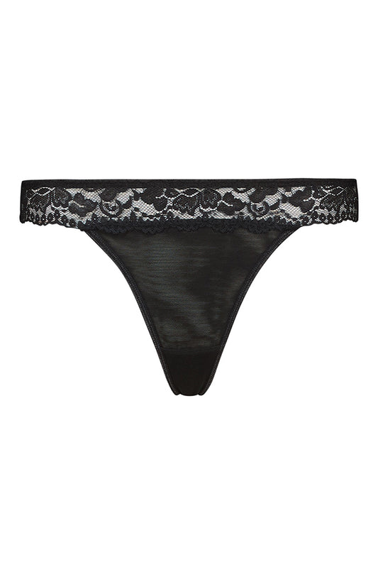 RAE LACE FRONT/MESH BACK THONG