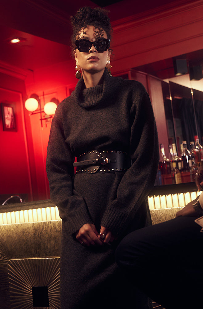 CELESTE CHUNKY KNITWEAR DRESS