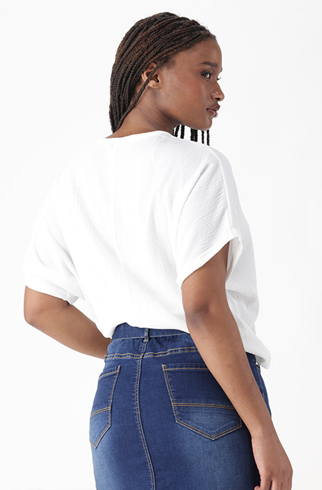 ELENA TEXTURED TOP