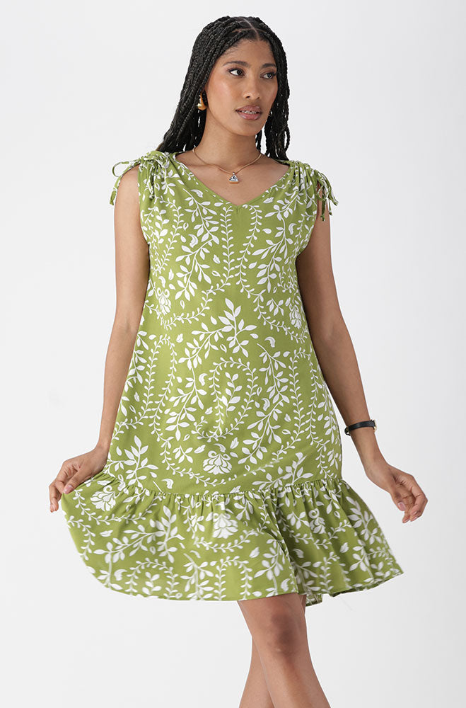 Ladies | Nicole Shoulder Tie Tiered Dress Dresses