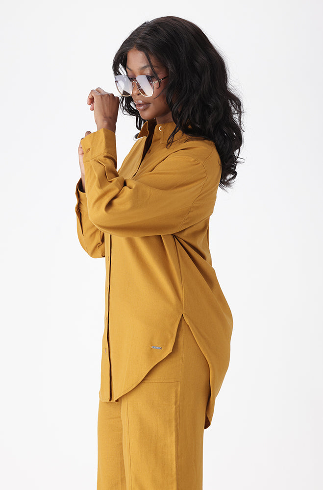 KALLIE LINEN BLEND SHIRT