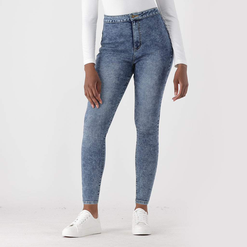 Dunns Clothing | Jessie High Rise Skinny Tube _ 148443 _ Mid Wash | R199