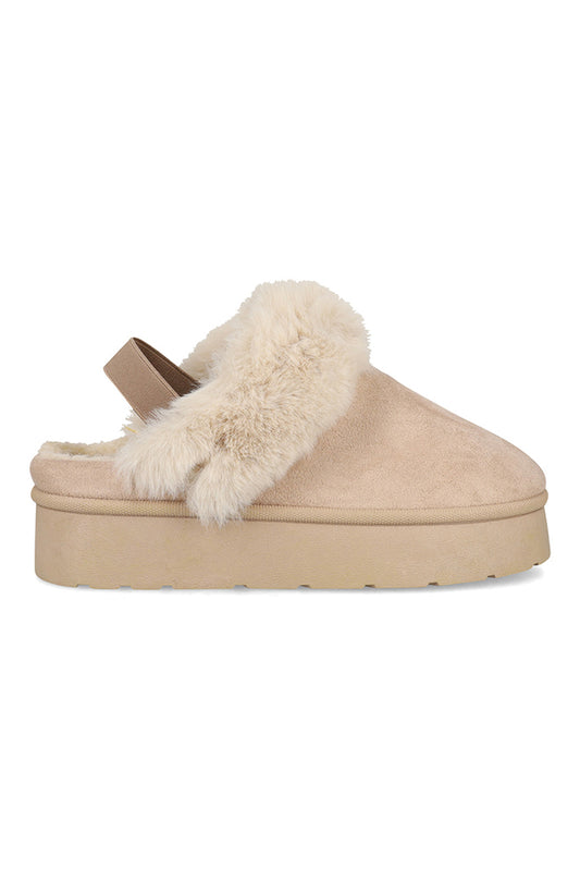 Lena Elasticated platform slipper