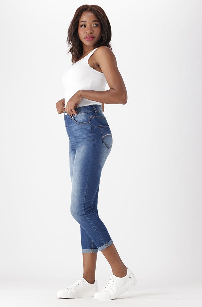 Colbie High Rise Cropped Denim _ 151313 _ Mid Wash