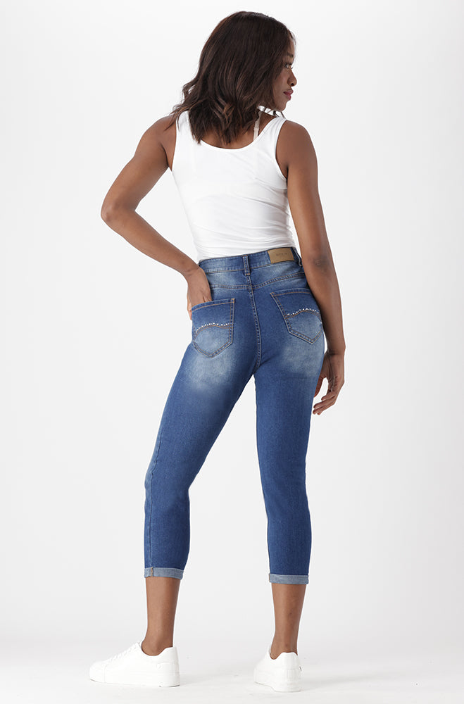 Colbie High Rise Cropped Denim _ 151313 _ Mid Wash