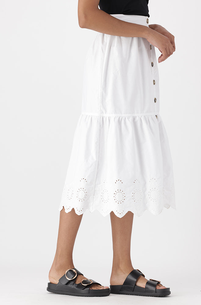Melissa Anglaise Tiered Skirt _ 151683 _ White
