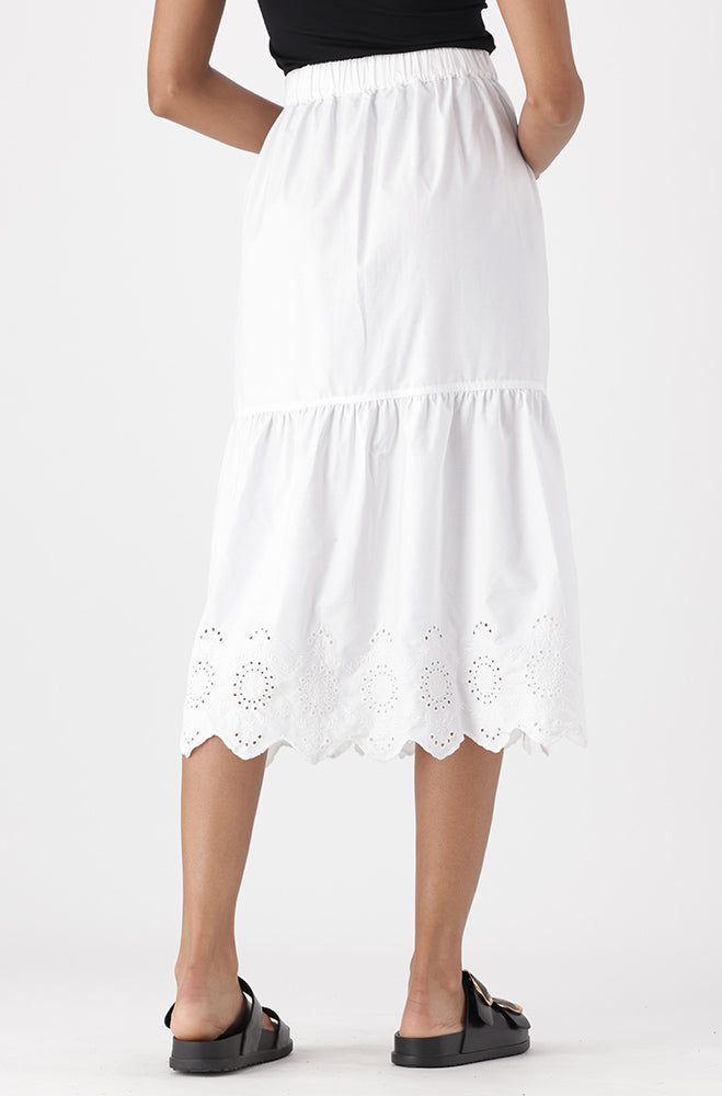 Melissa Anglaise Tiered Skirt _ 151683 _ White