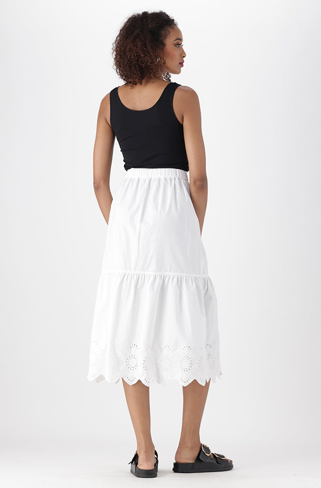 Melissa Anglaise Tiered Skirt _ 151683 _ White