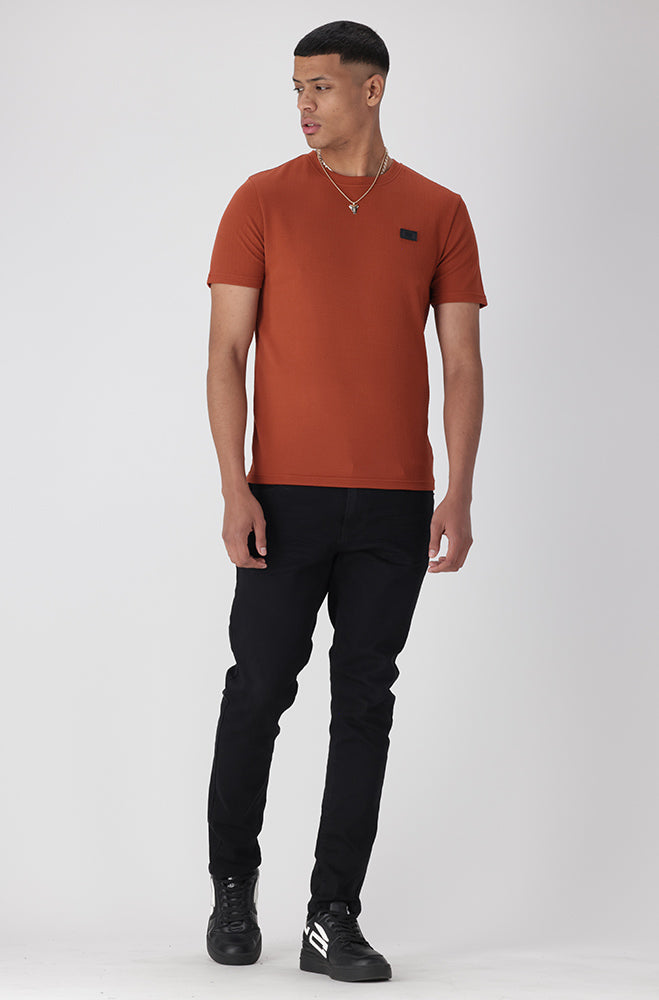 Edderton Textured Tee _ 151709 _ Rust