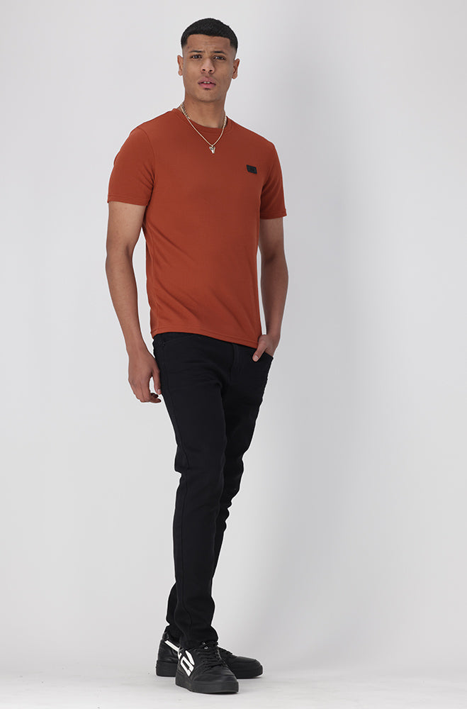 Edderton Textured Tee _ 151709 _ Rust