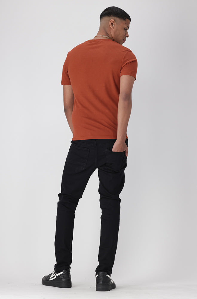 Edderton Textured Tee _ 151709 _ Rust