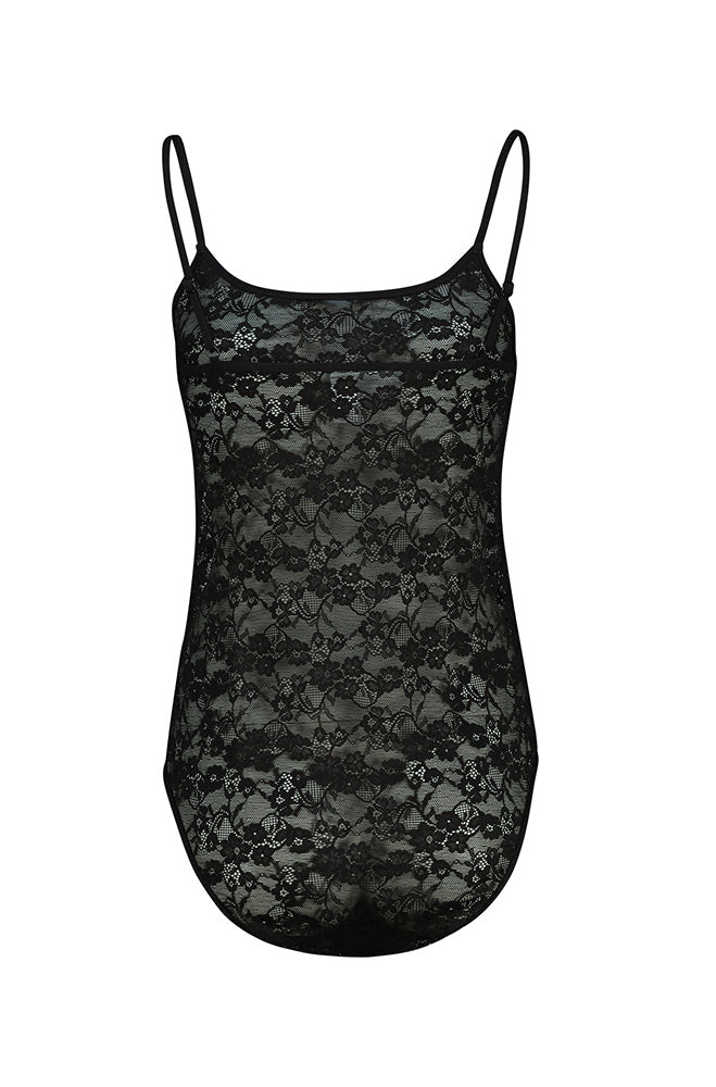 Gabi Lace Strappy Bodysuit _ 152558 _ Black