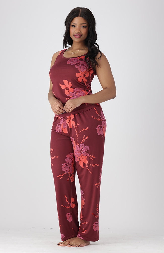 Raven All Over Printed Tank /Loose Pants Set _ 152907 _ Multi