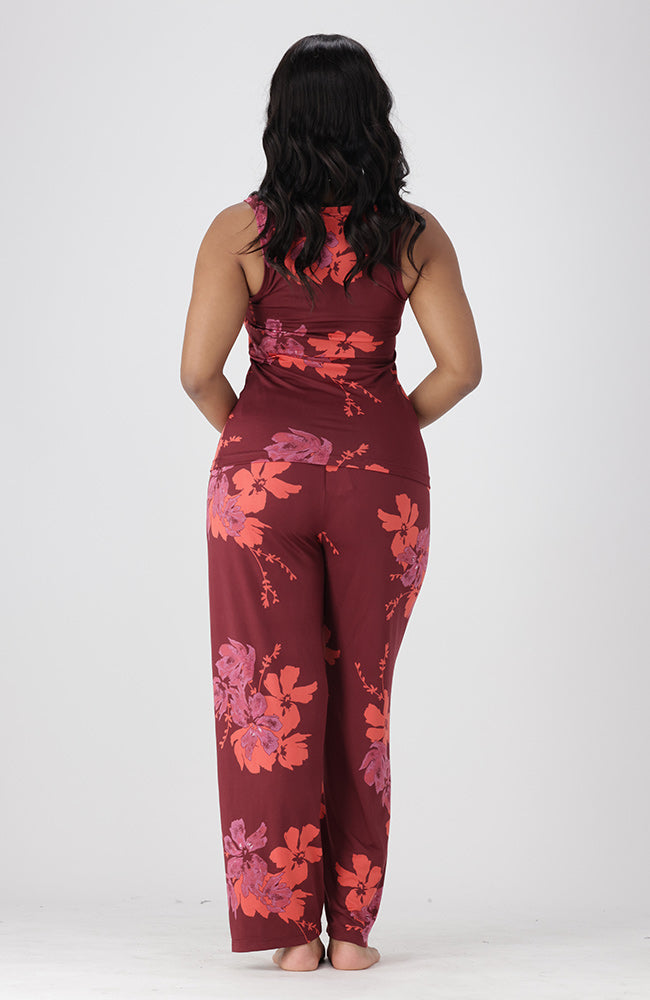 Raven All Over Printed Tank /Loose Pants Set _ 152907 _ Multi