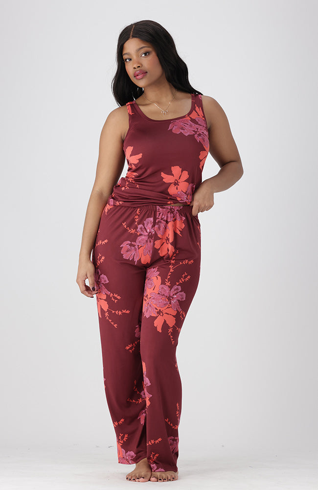 Raven All Over Printed Tank /Loose Pants Set _ 152907 _ Multi