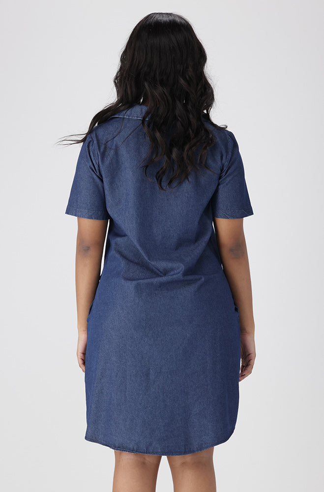 Carmody Chambray Portofino  Dress _ 152963 _ Dark Wash