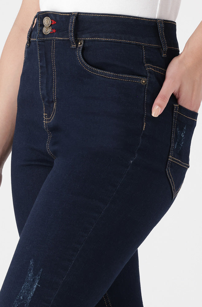Nova Denim Pedal Pusher _ 153062 _ Dark Wash