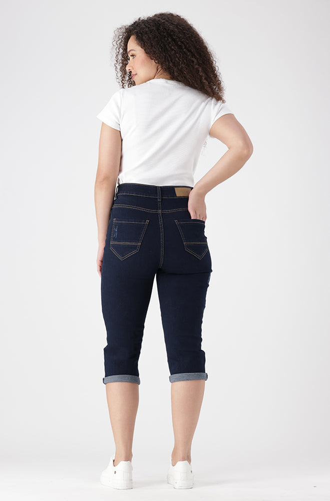 Nova Denim Pedal Pusher _ 153062 _ Dark Wash