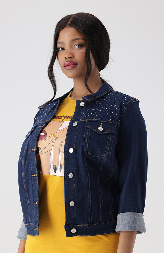 Arizona Sparkle  Denim Jacket _ 153064 _ Mid Wash