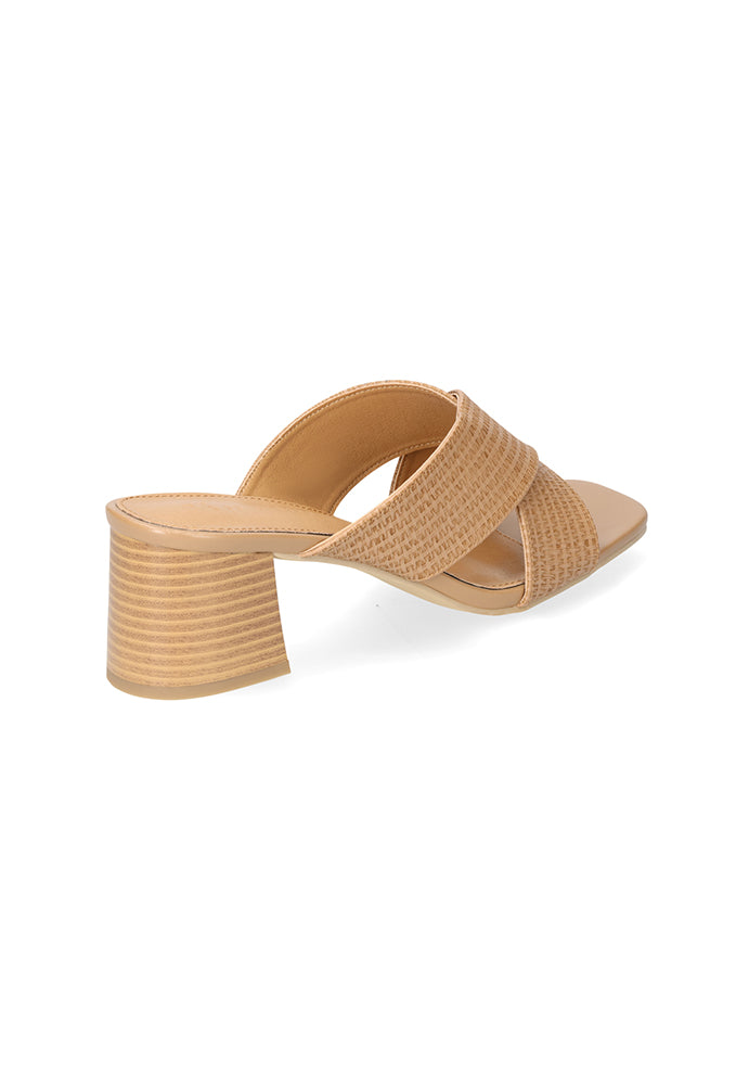 Agatha Block Heel Mule _ 153564 _ Beige