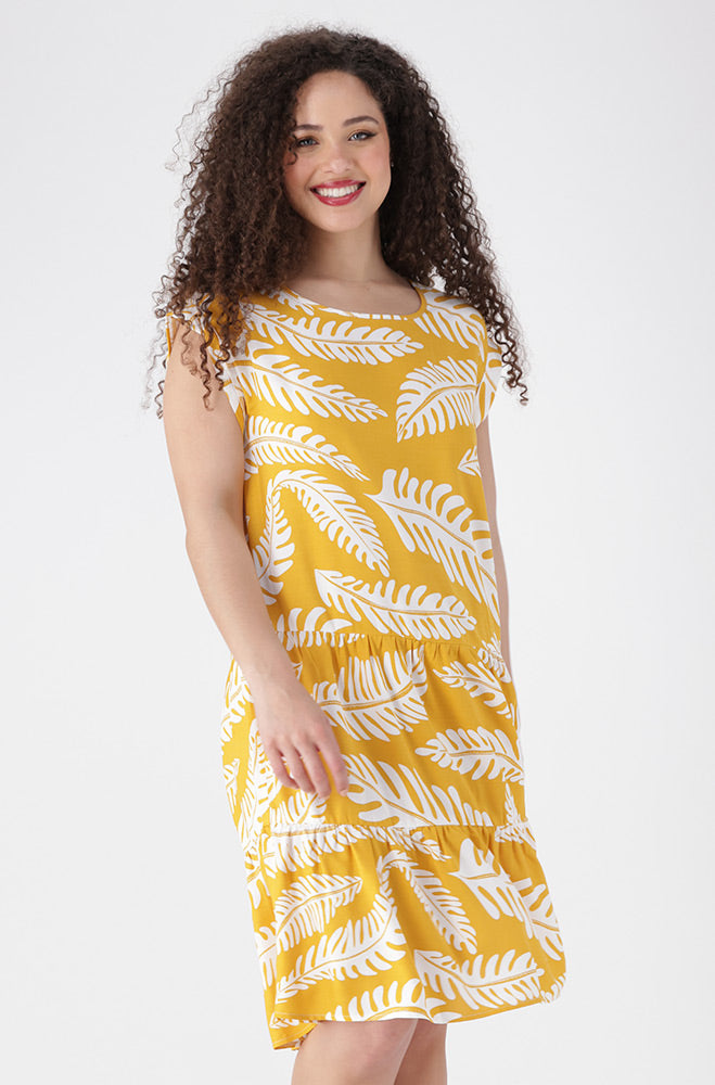 Carla Tiered Dress _ 154034 _ Ocre
